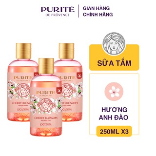 Combo 3 Sữa Tắm Sáng Mịn Hoa Anh Đào Purité 250ml/chai