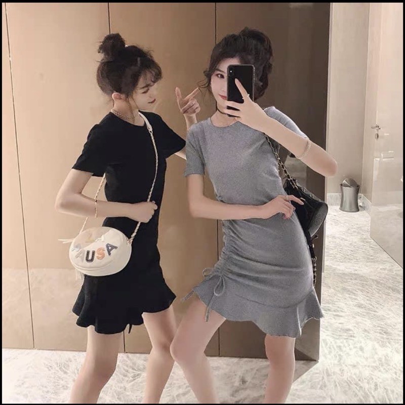 Sỉ Váy Cotton Đuôi Cá Rút Eo Sang Chảnh | BigBuy360 - bigbuy360.vn