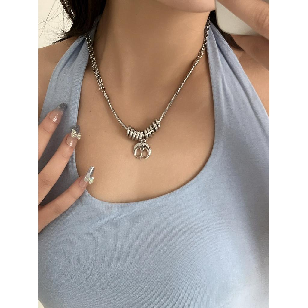 Vòng cổ Mạ Bạc Hình Mặt Trăng Thời Trang