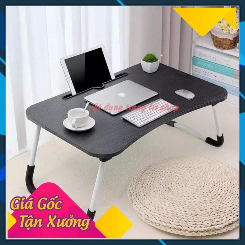 Bàn gấp có khe cắm Ipad Đen
