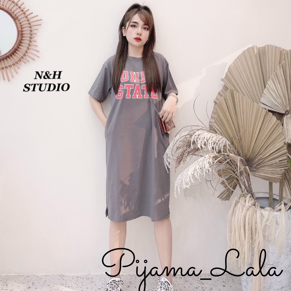 Váy Mặc Nhà Dáng Suông Cotton Mùa Hè Rộng Rãi Thoáng Mát 👗 Có túi sườn