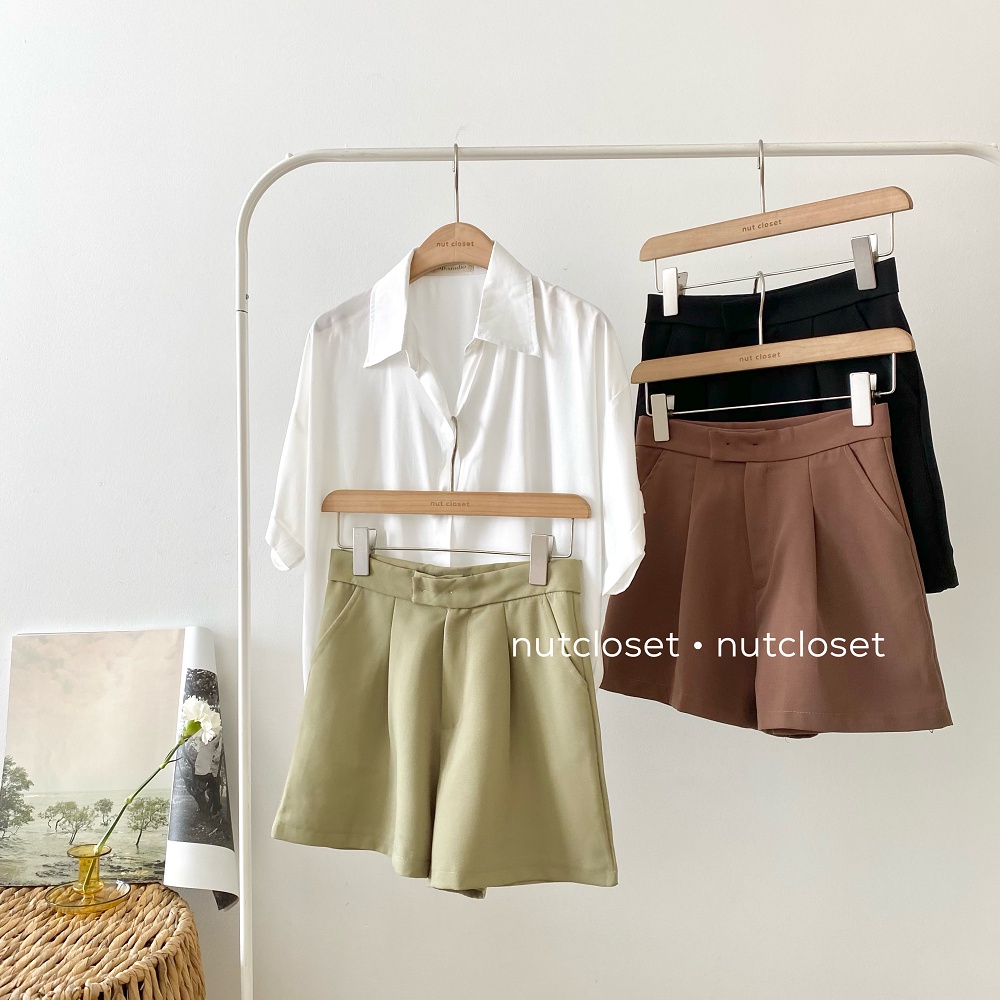 Quần short cài cúc lệch 795_Q0172