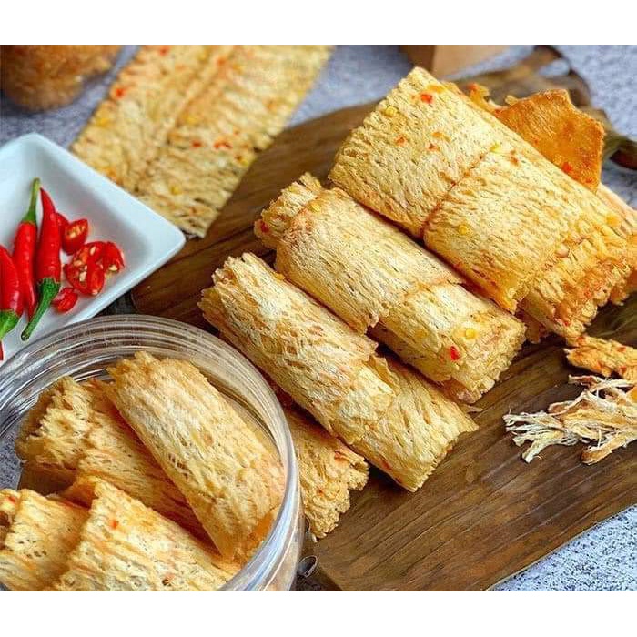 Khô Mực Cán Tẩm Gia Vị Cay 200g - Mực Khô Cán Tẩm Gia Vị Chuẩn Chất Lượng An Toàn Vệ Sinh