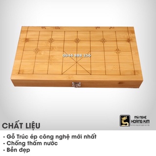 Bàn cờ gỗ trúc gấp