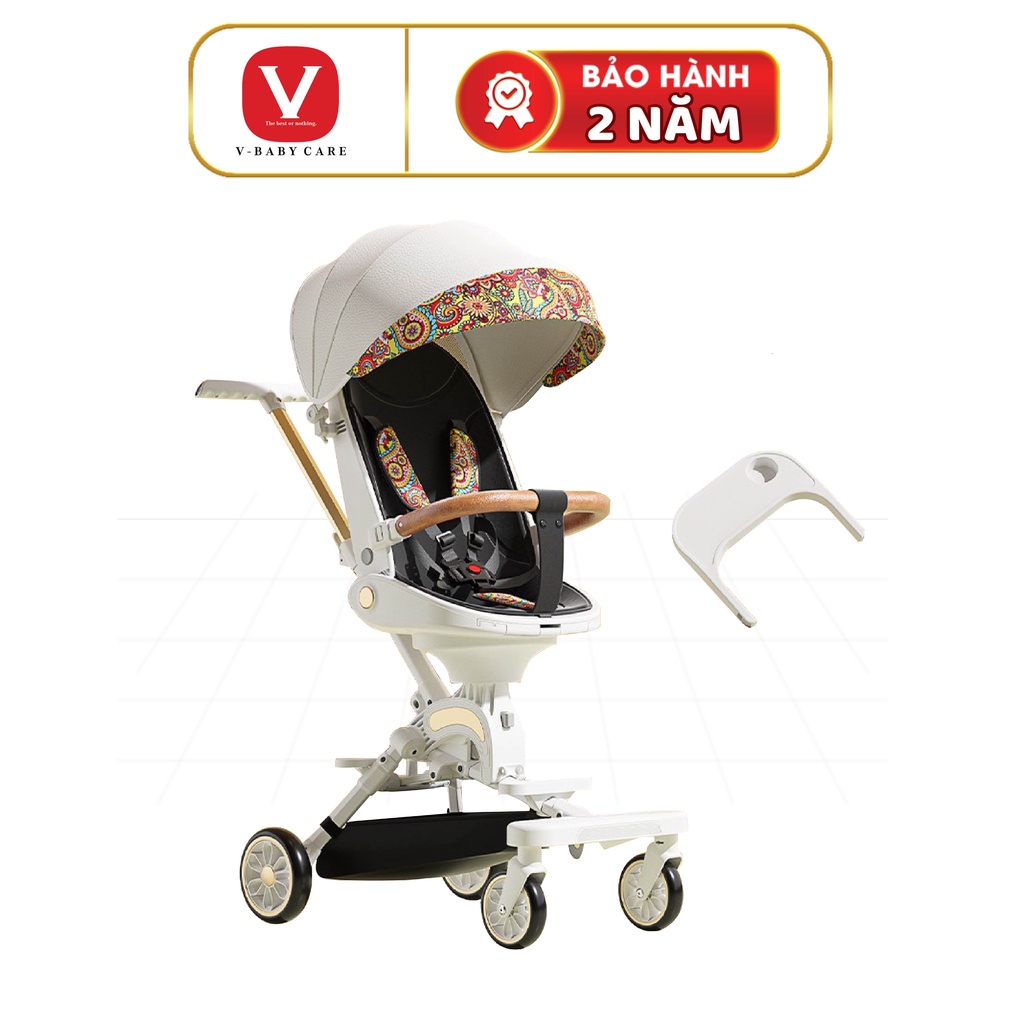 Xe đẩy 2 chiều gấp gọn cao cấp V - BABY IX9 – Hàng chính hãng – Bảo hành 2 năm ( Tặng kèm khay ăn)