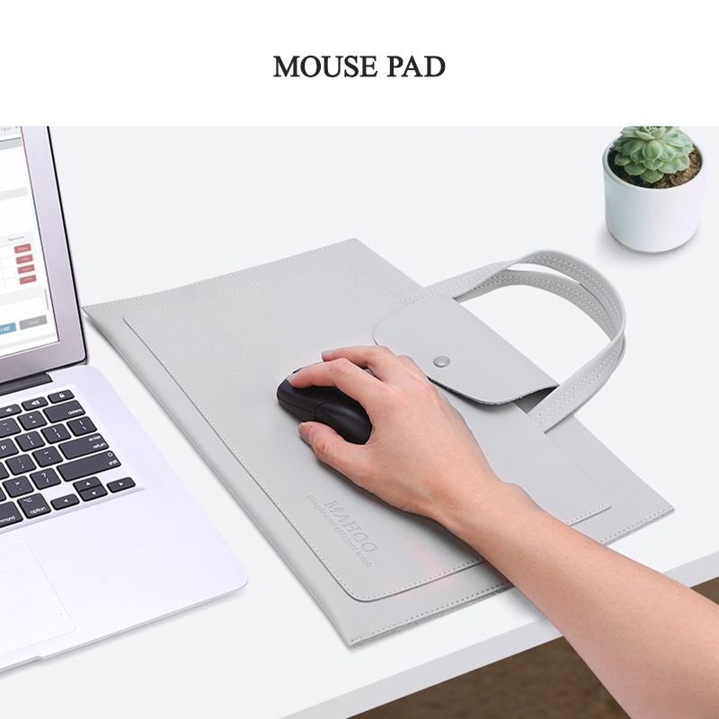 Túi đựng máy tính xách tay bằng da PU không thấm nước mới 13/ 14/ 15.6 inch cho Macbook Air Pro 13 15 C