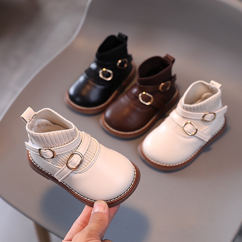 Boot cổ cao bé gái phong cách hàn quốc