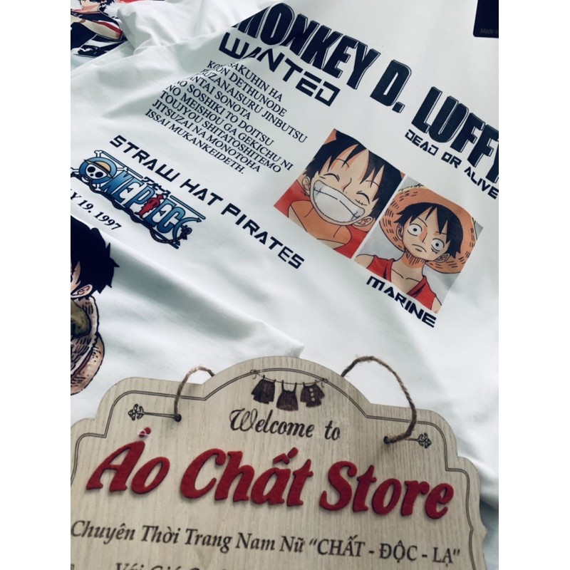 Áo thun One Piece Luffy Wanted siêu đẹp | Áo Luffy truy nã mẫu mới OP191 | Áo Chất Store