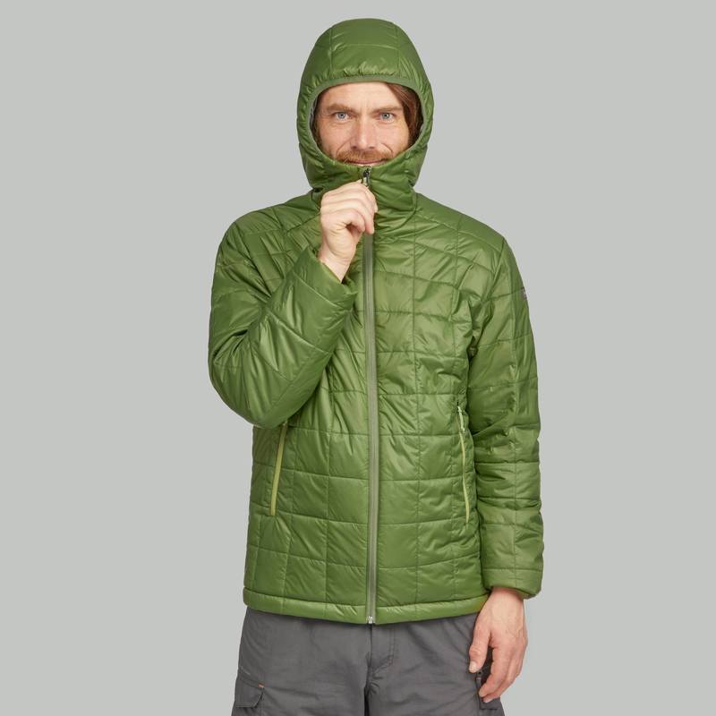 Áo khoác đệm bông có mũ leo núi Decathlon FORCLAZ trekking 100 cho nam big size 2XL