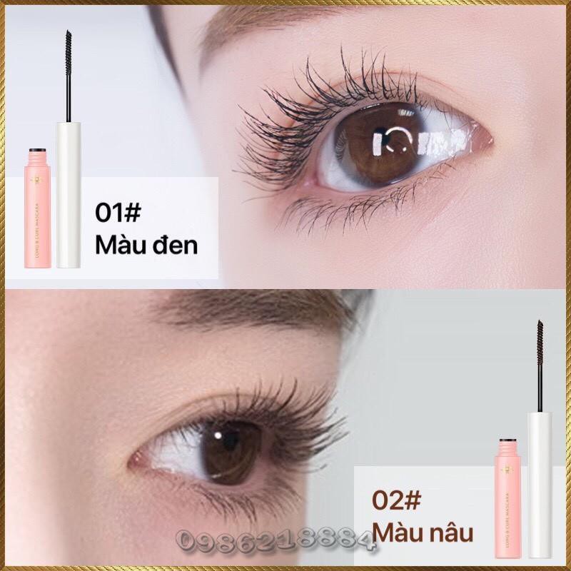 Chuốt mi Kiss Beauty làm cong mi dày mi Long & Curl Mascara chống lem tự nhiên KMH2