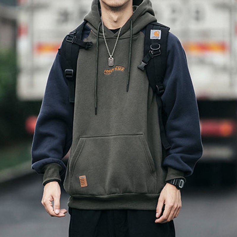 Áo Hoodie Form Rộng Màu Sắc Hợp Thời Trang Phong Cách Hip Hop Mỹ Cho Nam