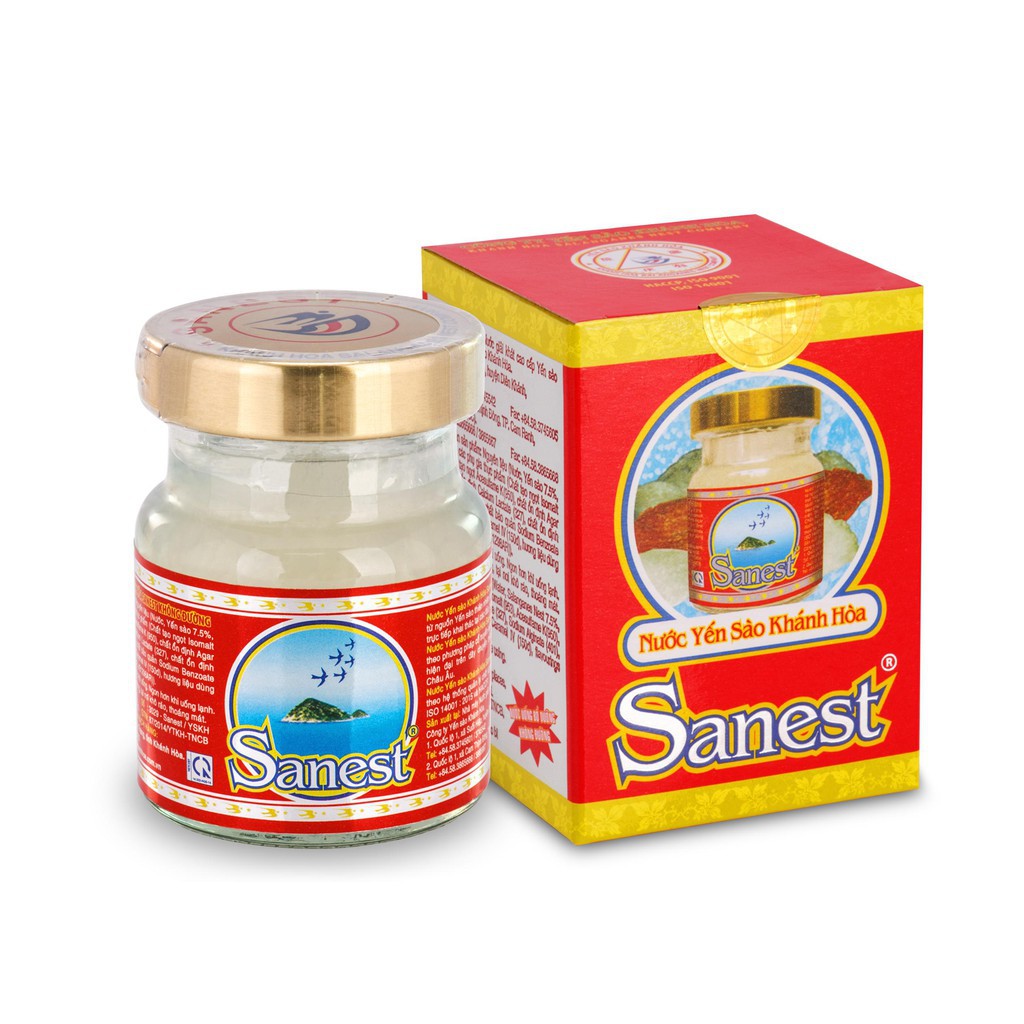 COMBO 10 Lọ yến Sào Khánh Hoà Sanest 70ml Có Đường_Subaby