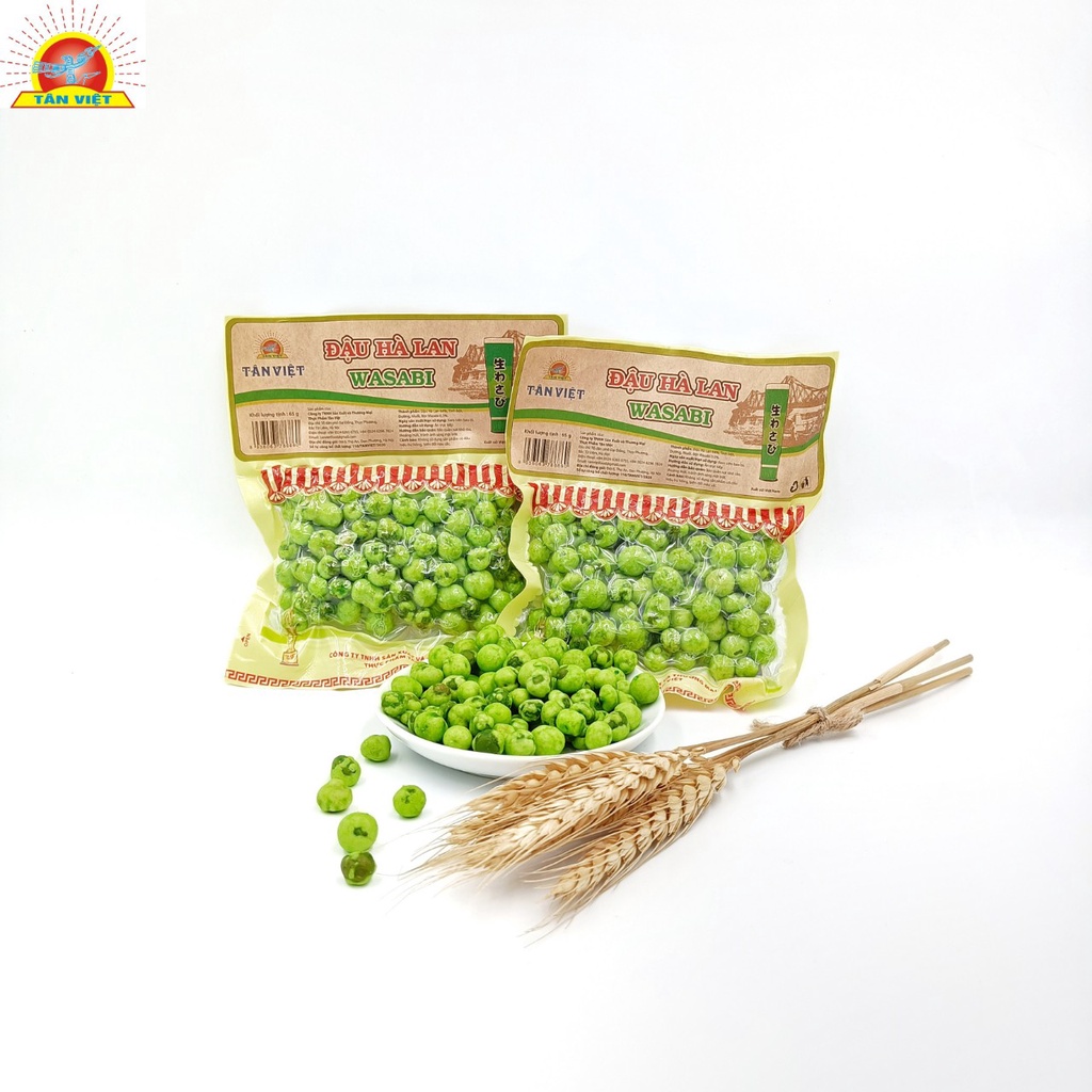 Đậu Hà Lan Wasabi Tân Việt Thơm Ngon Vị Cay Nồng Nhè Nhẹ Trọng Lượng 65g