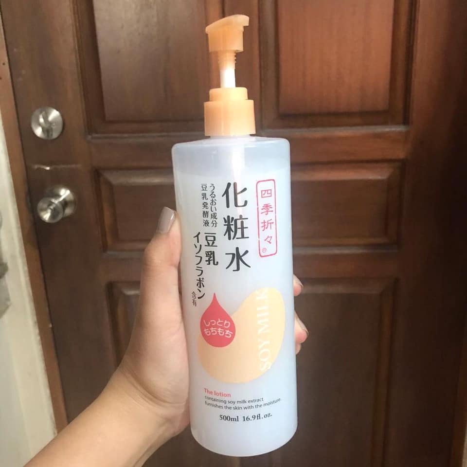 Toner Soy Milk Cấp Ẩm Dưỡng Da Tinh Chất Đậu Nành Shikioriori Lotion Nhật Bản - Chai 500ml