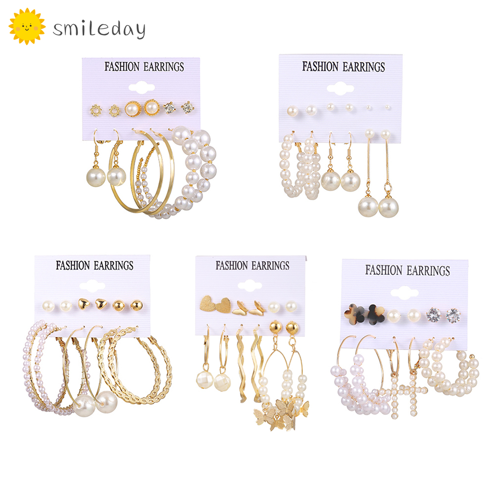 Bộ 6 Đôi Bông Tai Quyến Rũ Hợp Thời Trang Cho Nữ