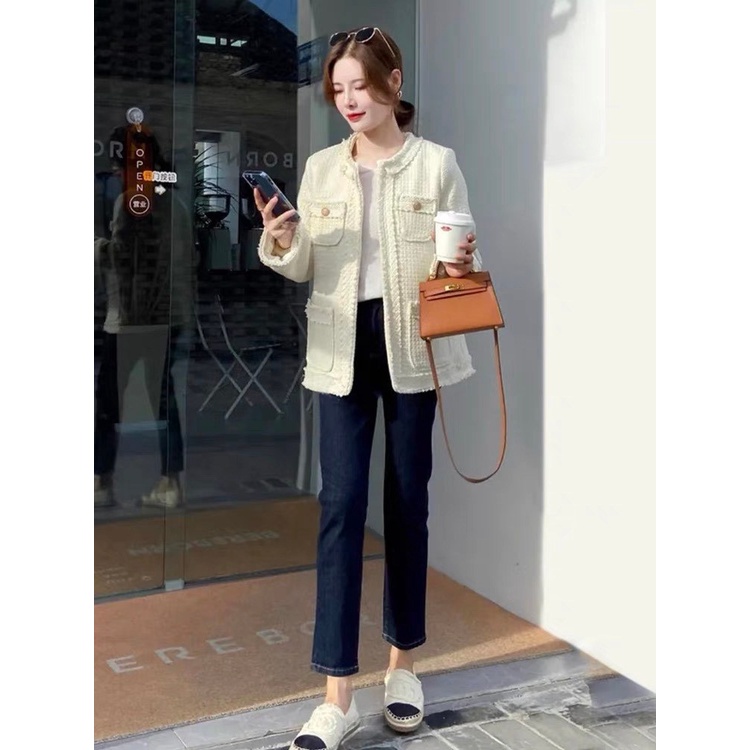 Áo dạ tweed nữ kiểu cardigan áo khoác nữ cardigan vải dạ tweed cao cấp 211217433 | BigBuy360 - bigbuy360.vn