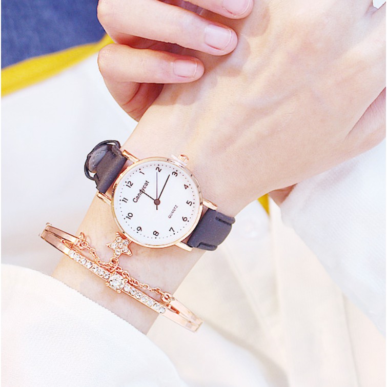  (Ko tặng lắc) Đồng hồ thời trang nữ Candycat C6 dây da lộn mặt số | BigBuy360 - bigbuy360.vn