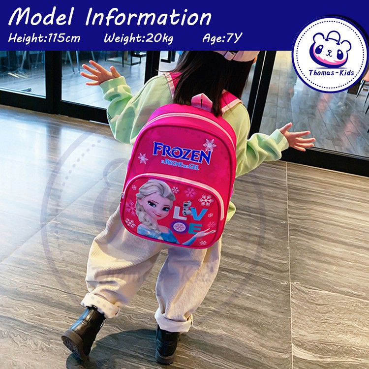 [THOMAS KIDS] Ba Lô Đi Học Họa Tiết Hoạt Hình Sofia Frozen Thời Trang Cho Bé 4-6 Tuổi