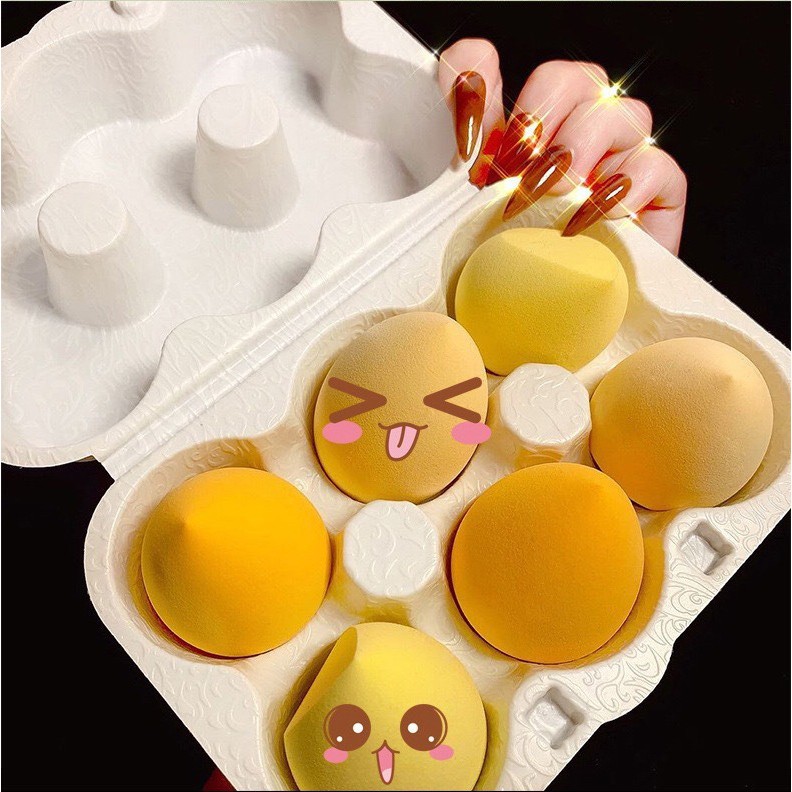 Set 6 mút trang điểm Maffick trứng MAFFICK BOUCING BEAUTY EGG | Shopee Việt  Nam