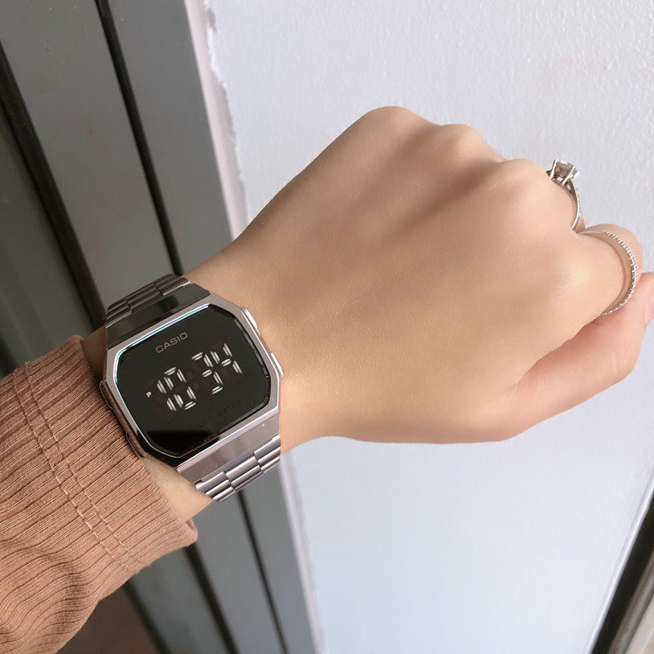 Đồng hồ CASIO A168 LED cảm ứng tráng gương unisex (nam, nữ), chống nước 3 ATM-BN01_STORE | BigBuy360 - bigbuy360.vn