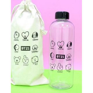 Bình nhựa 800ml kèm túi vải BTS bộ sưu tập BT21