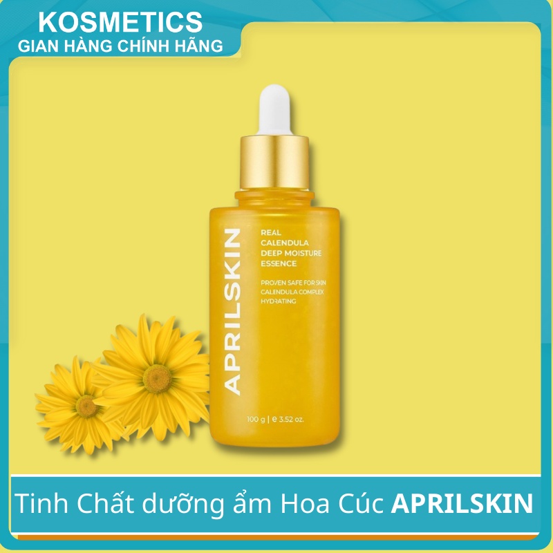 Tinh chất làm dịu dưỡng ẩm cho da chiết xuất hoa cúc APRILSKIN Real Calendula Deep Moisture Essence 100ML