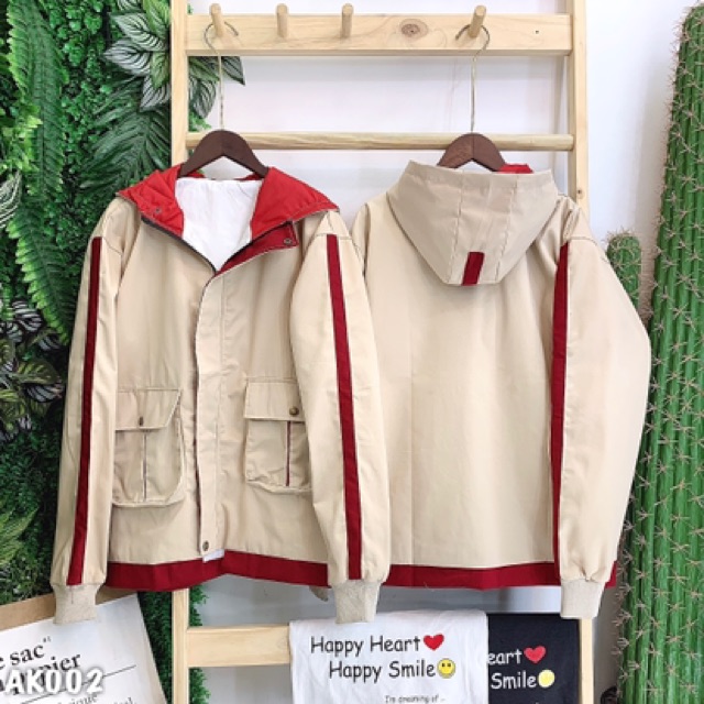 🎇𝐆𝐢𝐚́ 𝐒𝐢̉🎇 ABC Áo Khoác Kaki Kem Viền Đỏ Siêu Đẹp (Video,Hình Thật) | BigBuy360 - bigbuy360.vn
