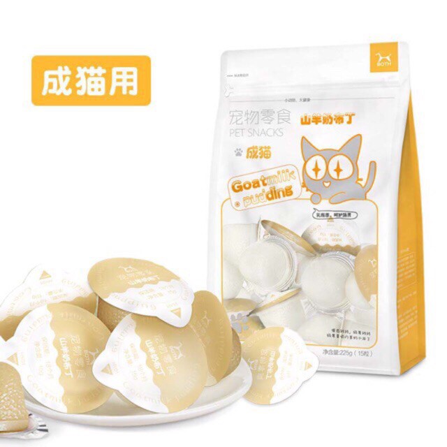 Pudding Thạch Sữa Dê Bổ Xung CanXi Cho Mèo