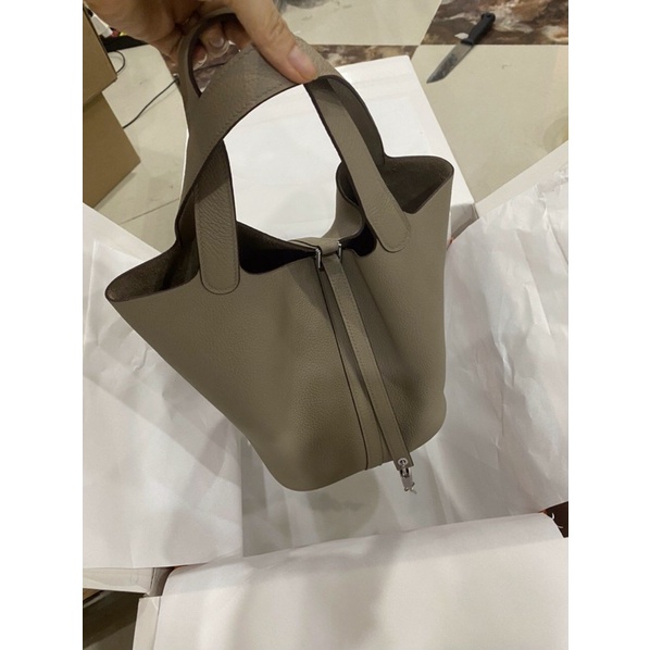 Túi H m picontin da bò size 25cm màu xám