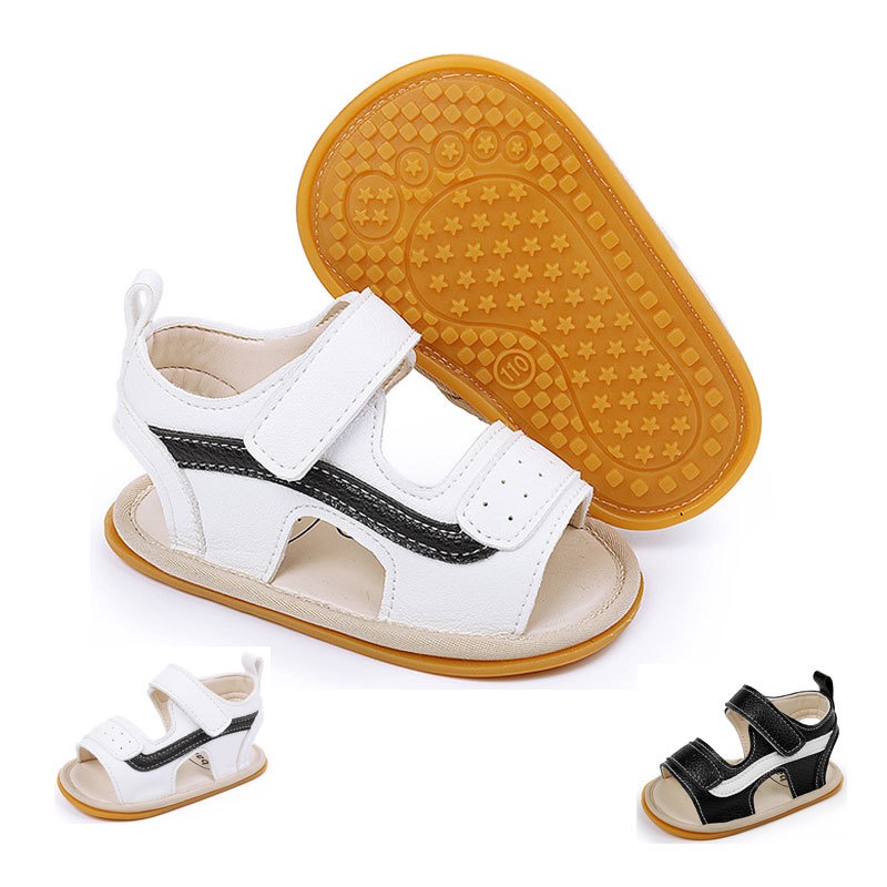 [Hàng cao cấp]Giày tập đi em bé đế cao su chống trơn trượt chất da mềm mại cho bé trai bé gái