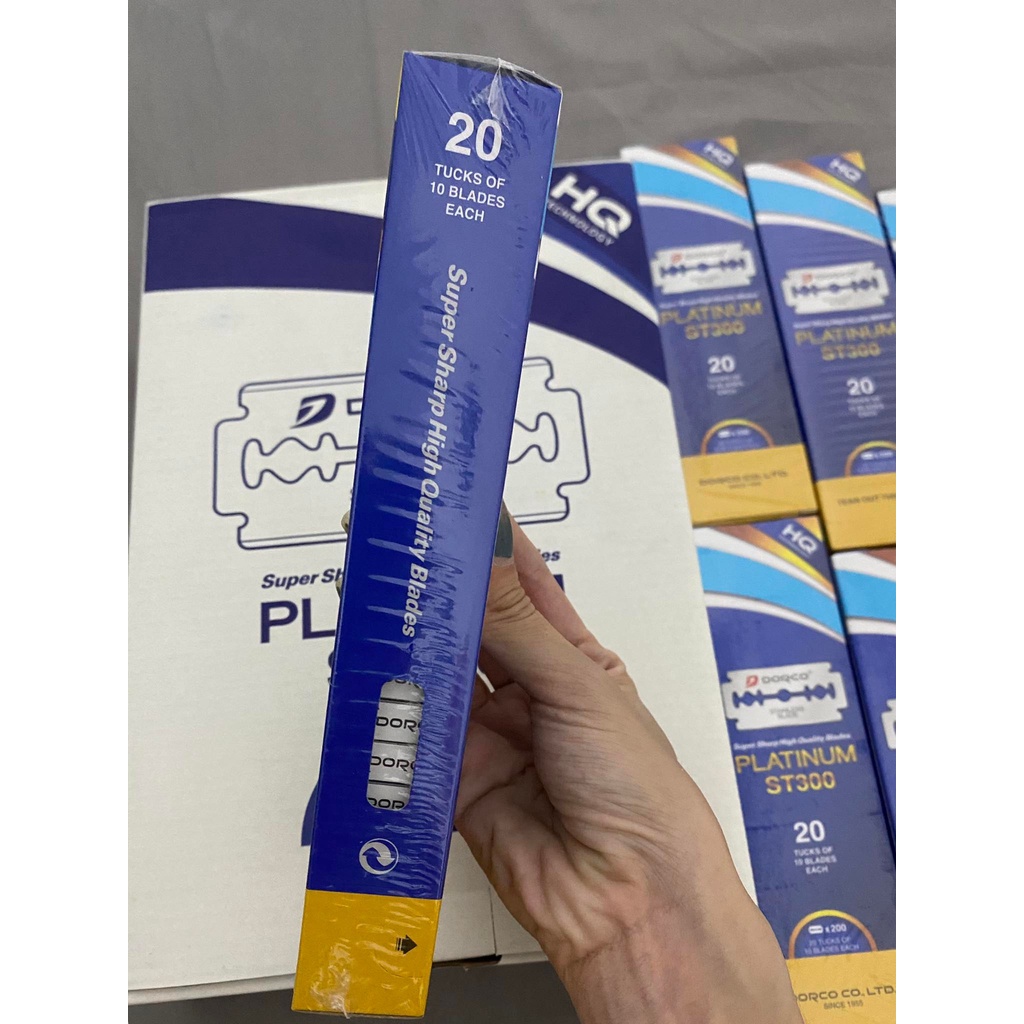 Lưỡi Lam Dorco ST300 Hộp 100 200 Dao Lam Xanh Hàn Quốc