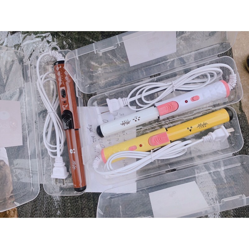 Máy uốn tóc Xoăn mini có hộp đựng dễ thương
