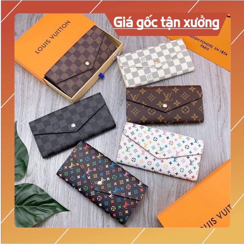 Ví Nữ Ví dài cúc bấm mũi tên hàng siêu cấp FullBox