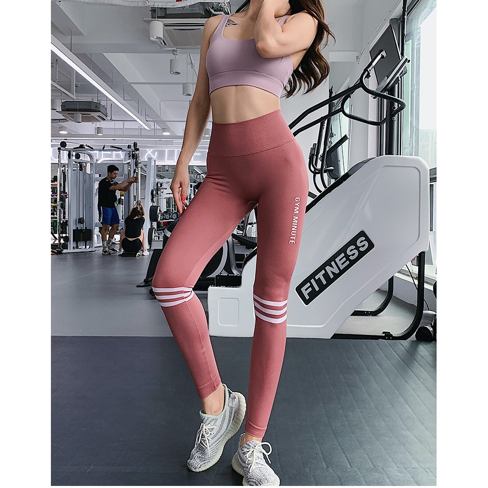 G012 Quần legging chun mông co giãn quần thun cạp cao lưng gen bụng tập gym tập yoga Đồ tập Rẻ Mà Đẹp GYMSTORE