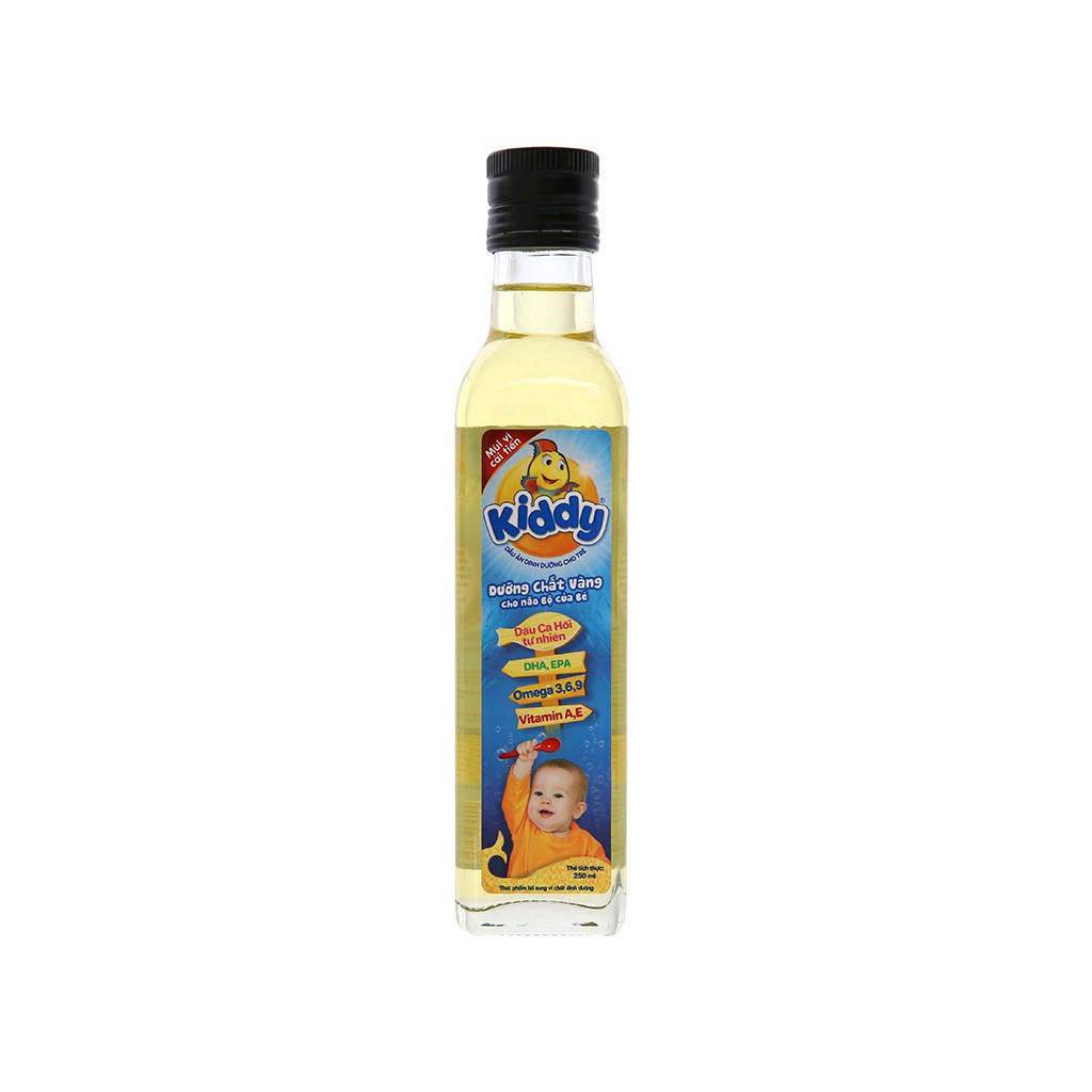 Dầu Ăn Kiddy Dinh Dưỡng Cá Hồi 250ml [Date 28/04/2022]