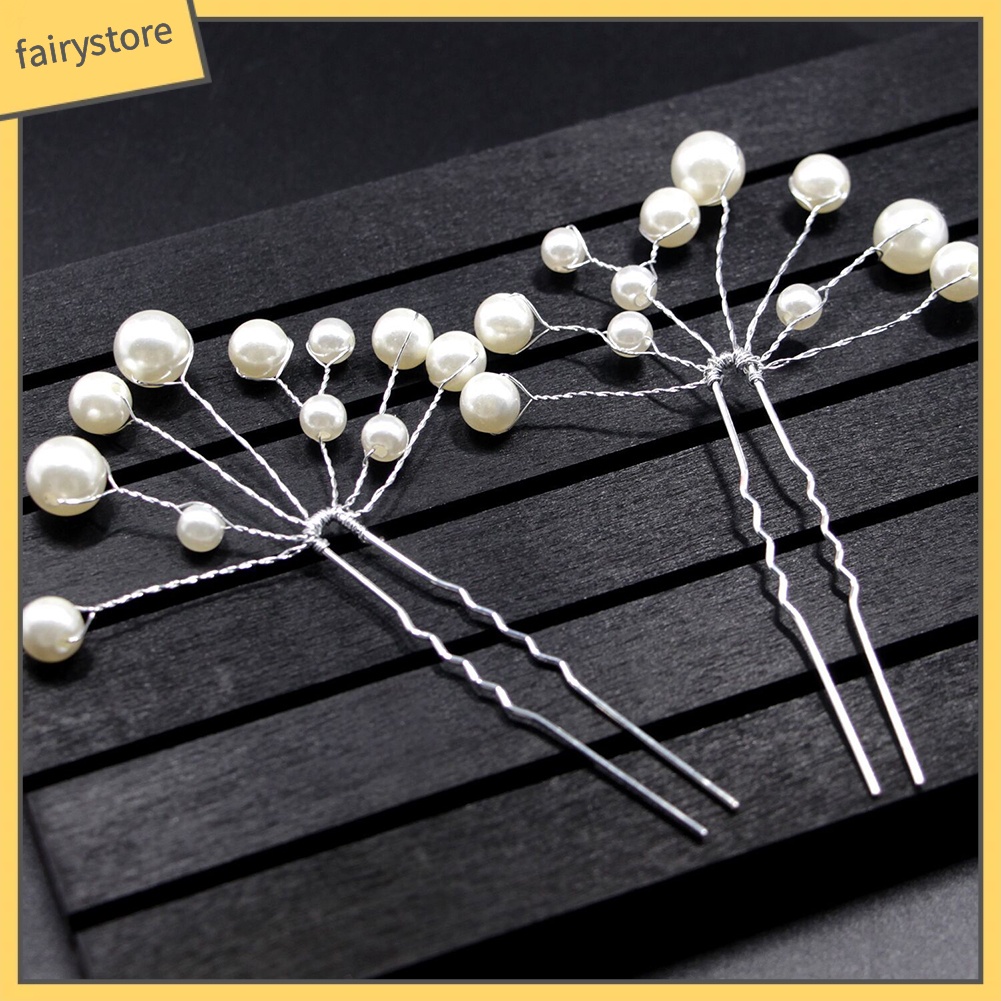 Set 2 Kẹp Tóc Đính Ngọc Trai Giả Thời Trang