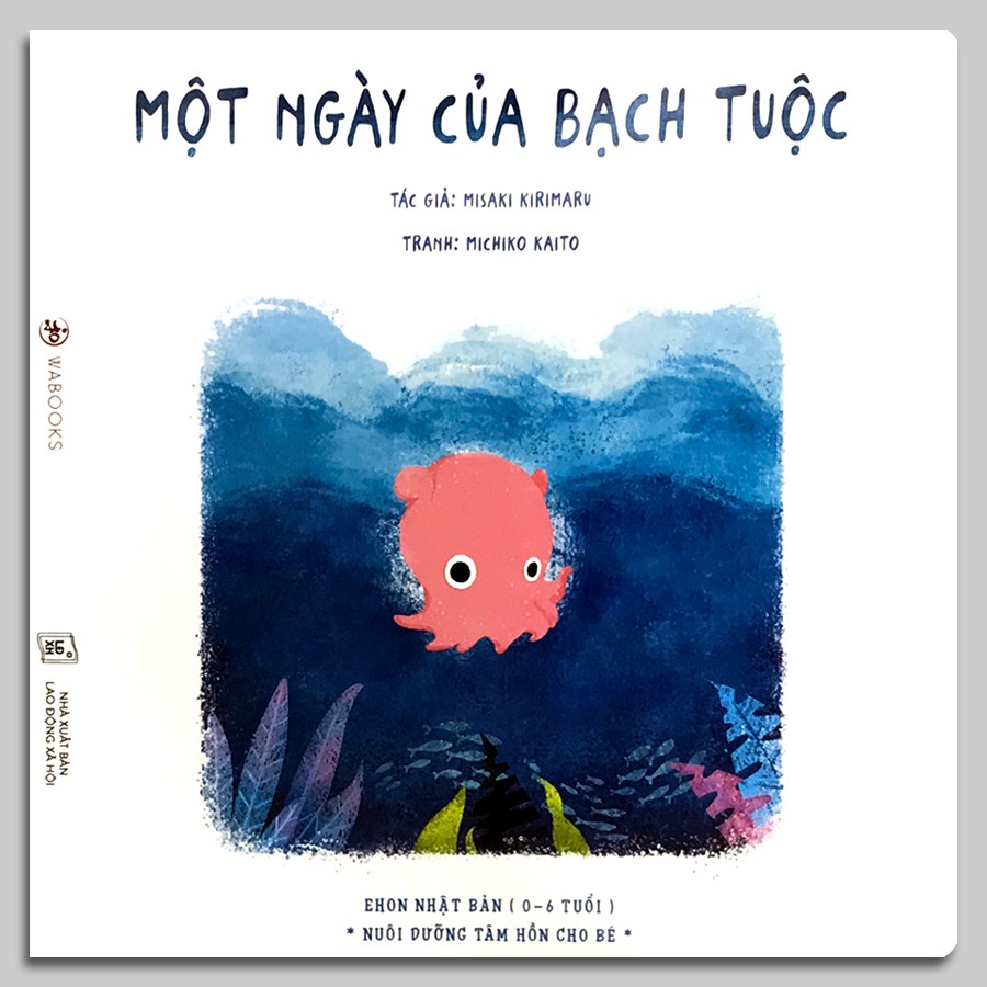 Sách - Ehon Màu sắc - Một ngày của Bạch Tuộc (0-6 tuổi)