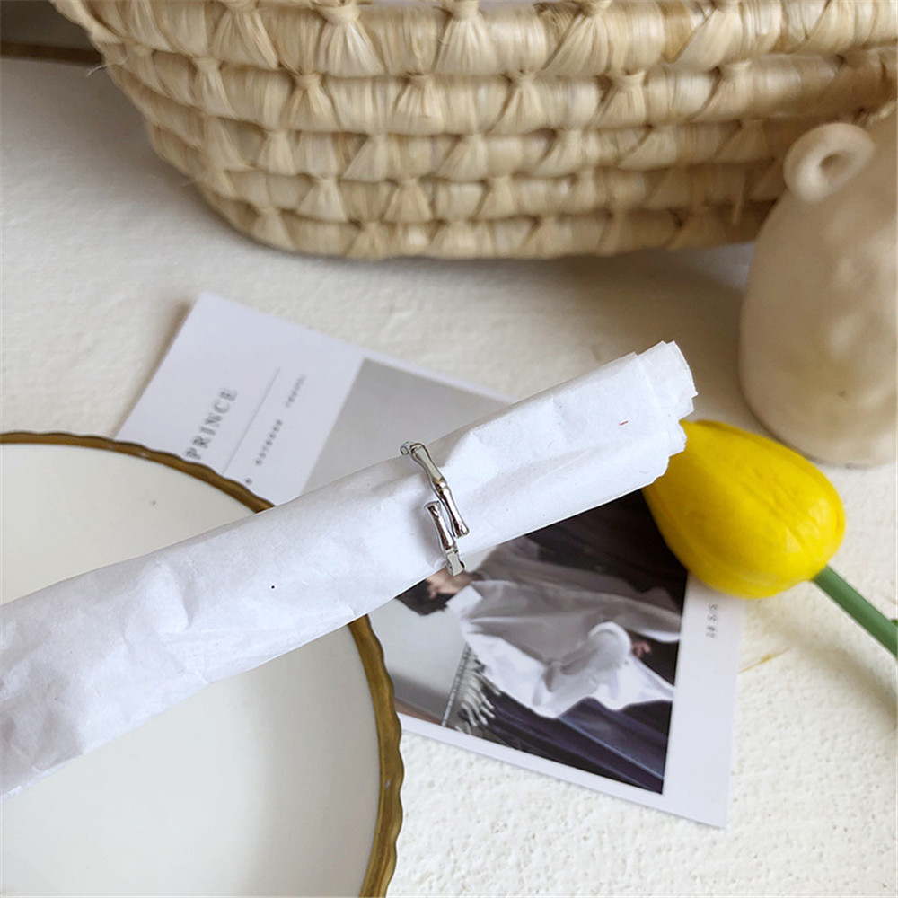 Nhẫn Đeo Tay Tạo Hình Đốt Tre Đơn Giản Cho Nữ