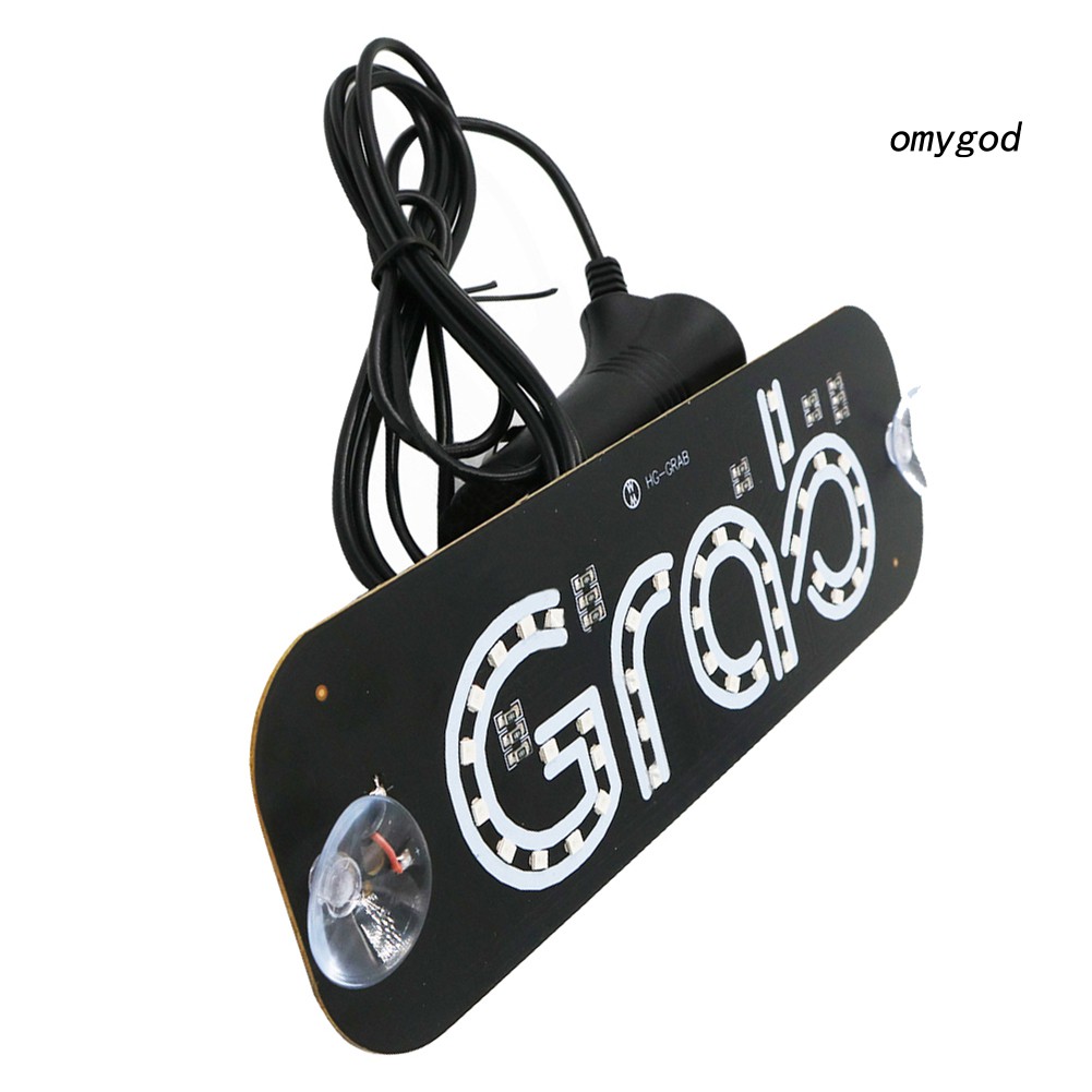Bảng đèn LED hình chữ Grabtaxi 12V