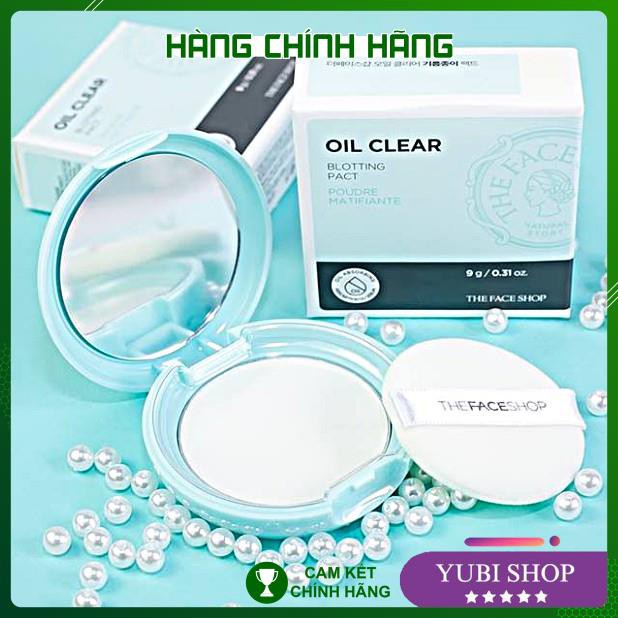 PHẤN PHỦ NÉN HÀN QUỐC THE FACE SHOP OIL CLEAR SMOOTH BRIGHT BLOTTING PACT SPF30/PA++ KIỀM DẦU 9G