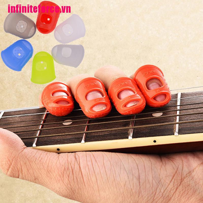 VN (Hàng Mới Về) Set 5 Miếng Silicon Đeo Ngón Tay Bảo Vệ Ngón Tay Khi Chơi Đàn Guitar