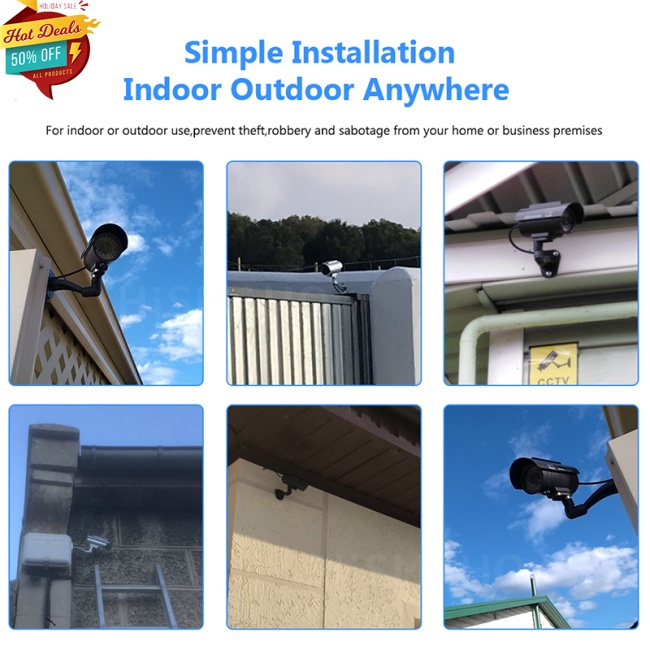 Camera an ninh tích hợp đèn led chống thấm nước sử dụng năng lượng mặt trời