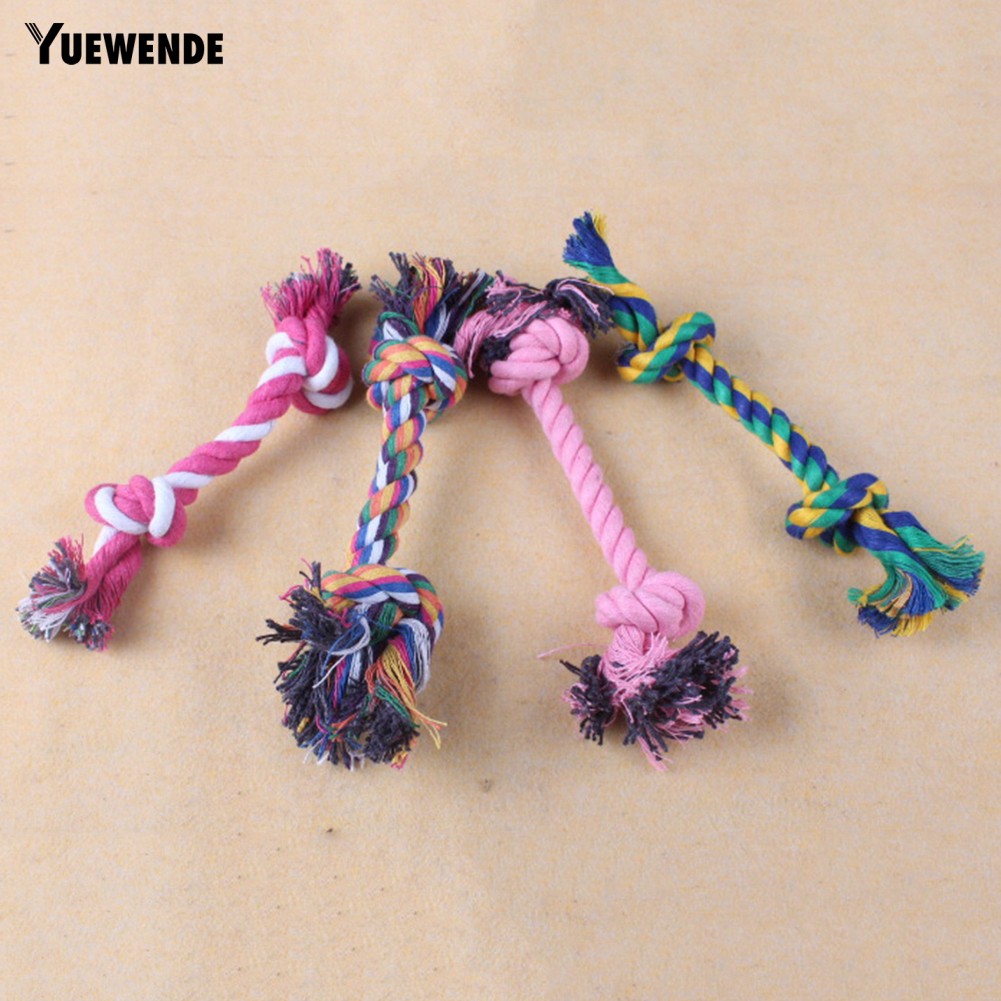 Đồ chơi gặm nhấm từ dây thừng cotton thắt nút đôi kiểu khúc xương dành cho chó cưng