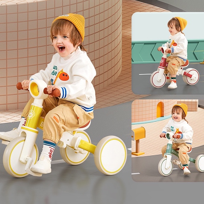 Xe đạp 3 bánh cho bé SPORT 3 in 1 - Xe thăng bằng -Xe chòi chân cho bé cao cấp.