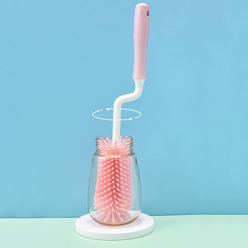 Set 3 Cọ Vệ Sinh Bình Sữa Bằng Chất Liệu Silicone Xoay 360 Độ° Cọ Vệ Sinh Bình Sữa Cho Bé Chất Lượng Cao Tiện Lợi Dễ Sử Dụng