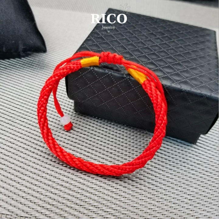 Vòng tay Chỉ đỏ may mắn mix bi bạc, bi vàng, Tỳ hưu thu hút Tài lộc May mắn - Phong Thủy RICO | BigBuy360 - bigbuy360.vn