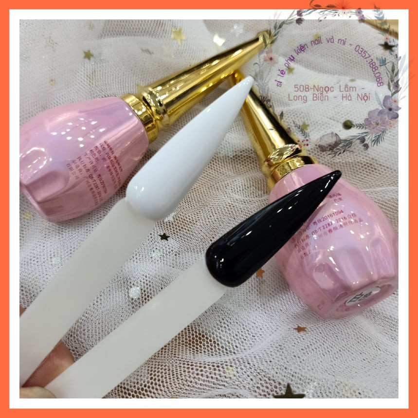 Sơn gel YZ Sing moden korea cao cấp lẻ màu : trắng, đen, nước gạo 15ml