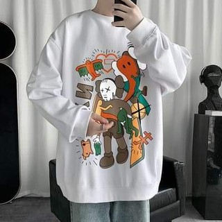 Áo thun dài tay, áo Sweater Oversize Unisex Boom Shop Thằng Hề