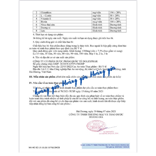 Viên Uống làm đẹp da GLUTATHION-UV hỗ trợ làm đẹp, trắng sáng đẹp da. Bổ xung chất chống ôxy hóa da, giảm lão hóa da