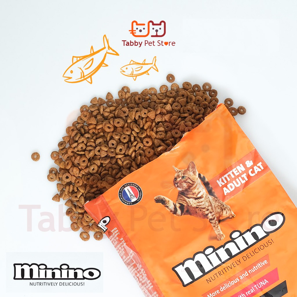 Hạt MININO 1,3kg 350g YUM cho mèo thức ăn mèo con, trưởng thành chính hãng Tabby Pet Store